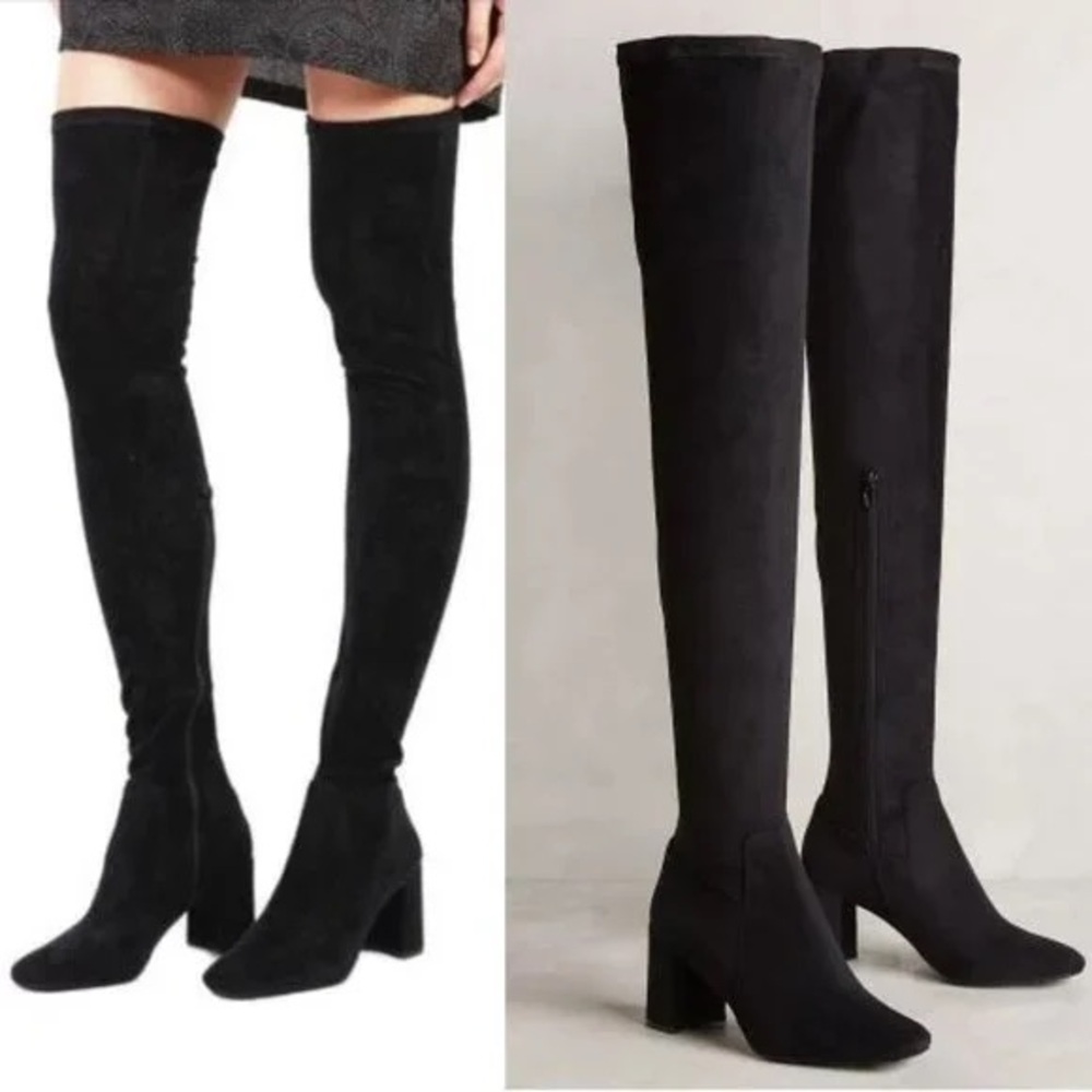 Jeffrey Campbell Black Suede Cienega Boots